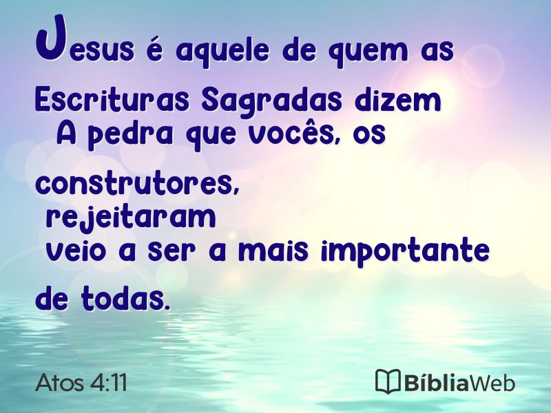 Atos 4:11 em imagem para compartilhar