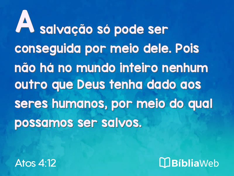 Atos 4:12 em imagem para compartilhar