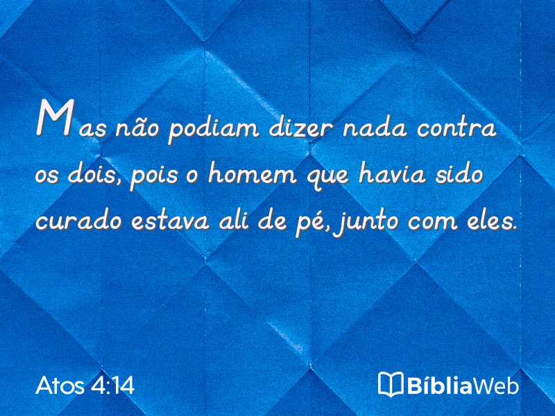 Atos 4:14 em imagem para compartilhar