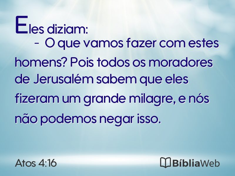 Atos 4:16 em imagem para compartilhar