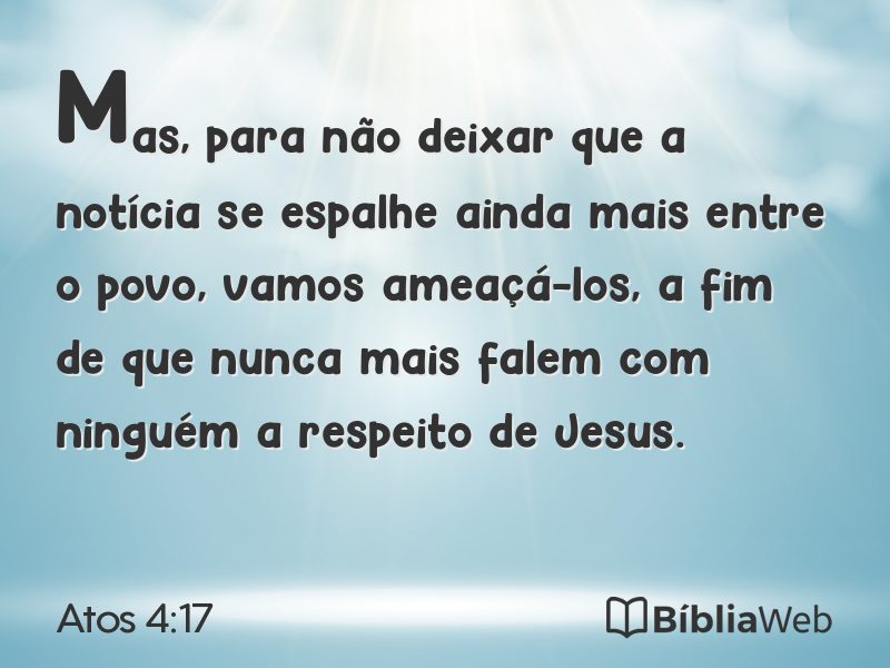 Atos 4:17 em imagem para compartilhar