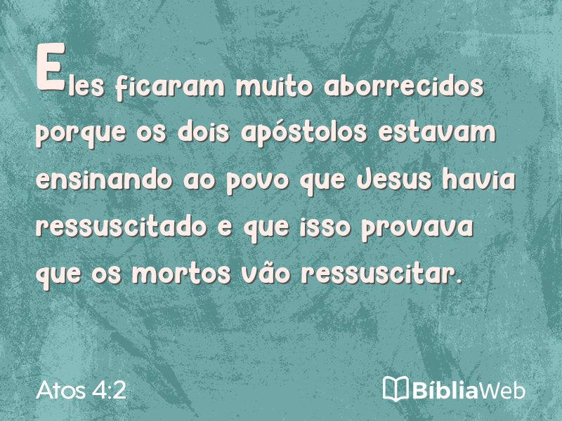 Atos 4:2 em imagem para compartilhar