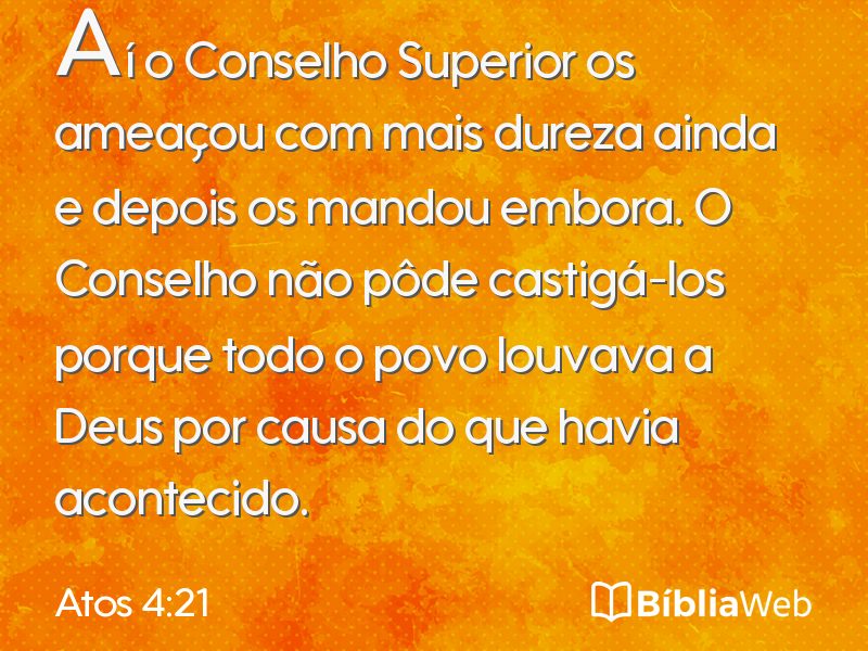 Atos 4:21 em imagem para compartilhar