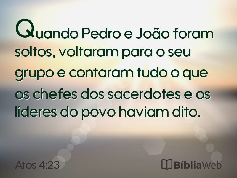 Atos 4:23 em imagem para compartilhar