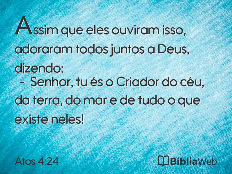 Atos 4:24 em imagem para compartilhar