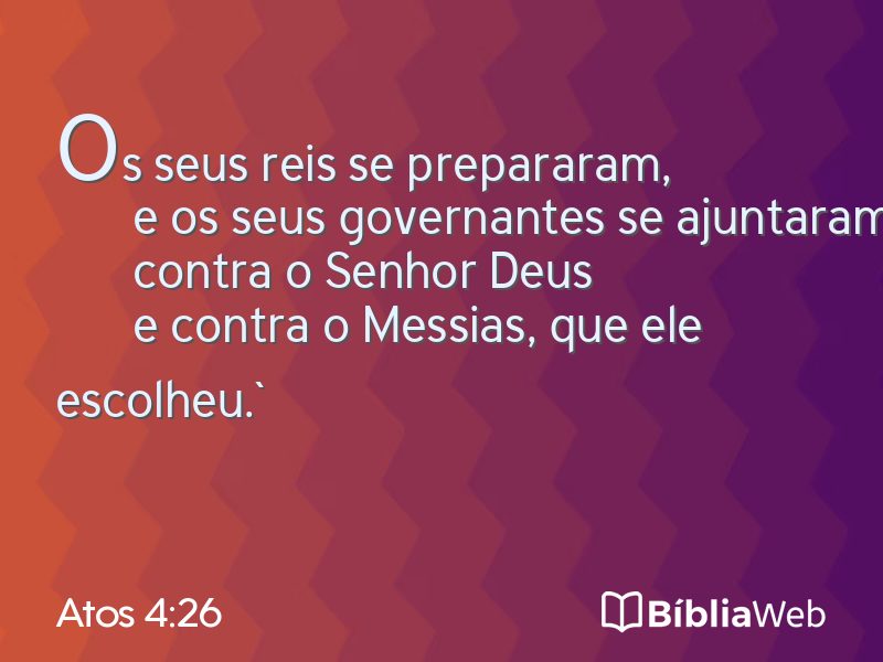 Atos 4:26 em imagem para compartilhar