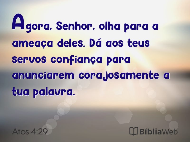 Atos 4:29 em imagem para compartilhar