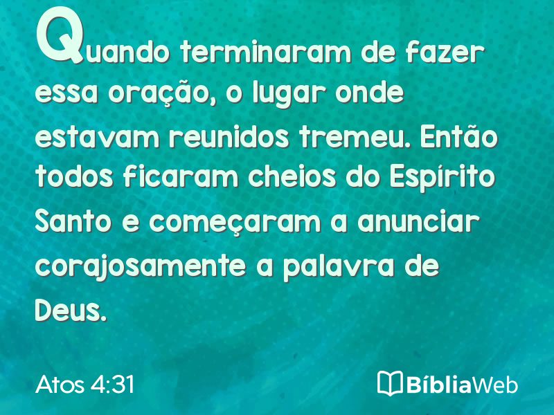 Atos 4:31 em imagem para compartilhar