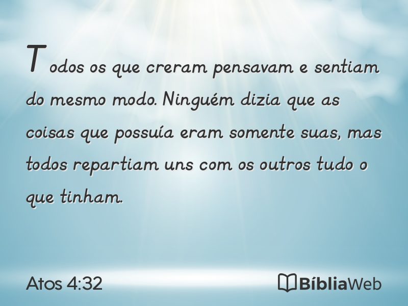 Atos 4:32 em imagem para compartilhar