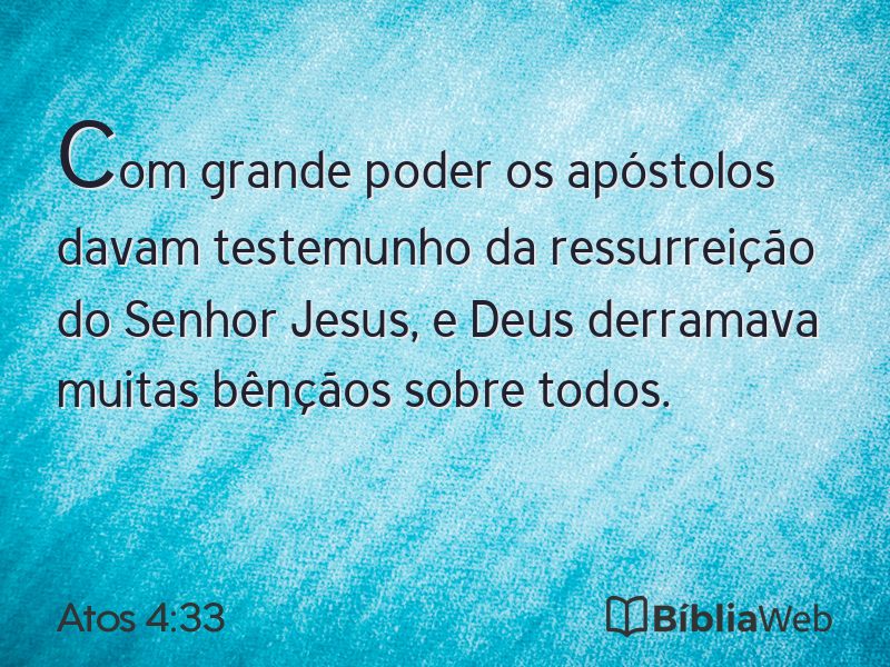 Atos 4:33 em imagem para compartilhar
