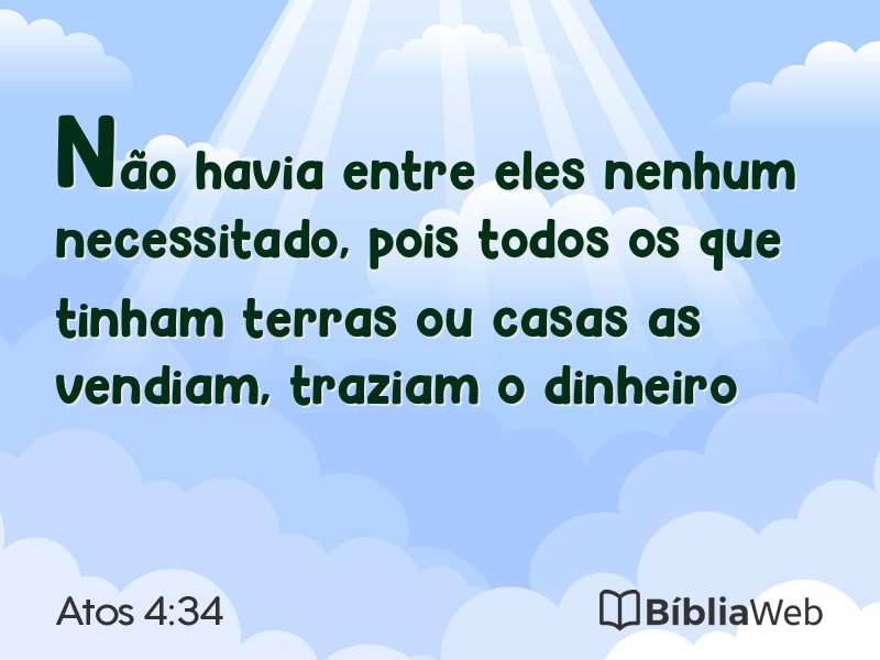 Atos 4:34 em imagem para compartilhar