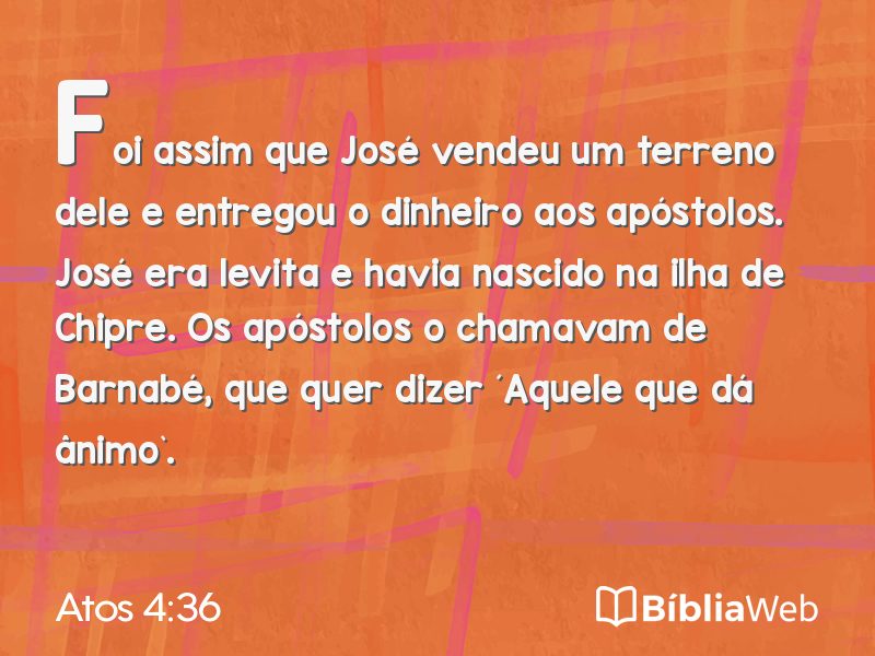Atos 4:36 em imagem para compartilhar