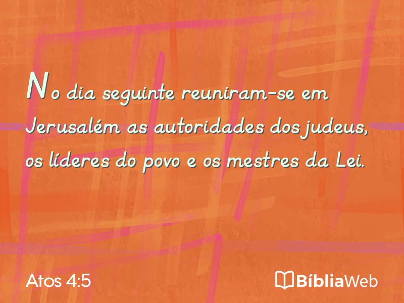 Atos 4:5 em imagem para compartilhar