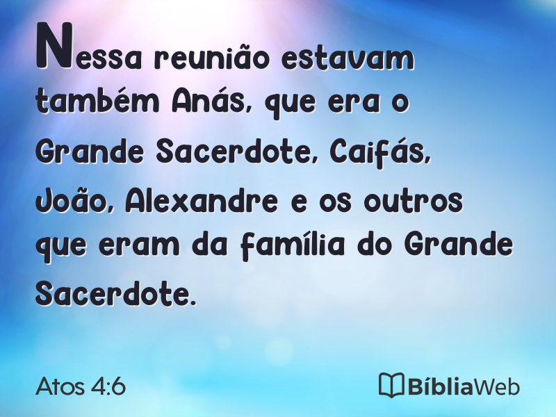 Atos 4:6 em imagem para compartilhar