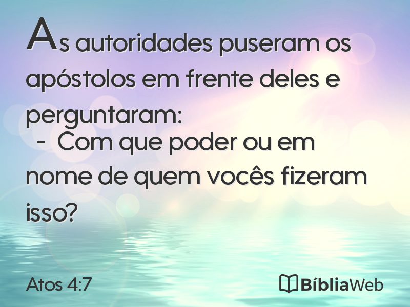 Atos 4:7 em imagem para compartilhar