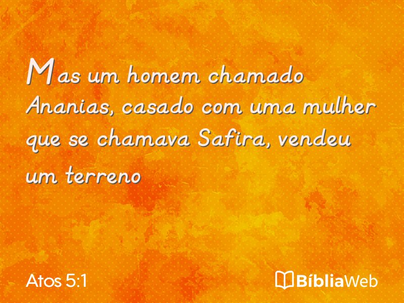 Atos 5:1 em imagem para compartilhar