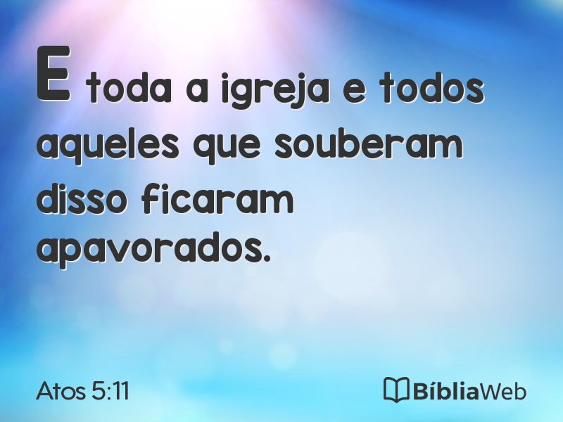 Atos 5:11 em imagem para compartilhar