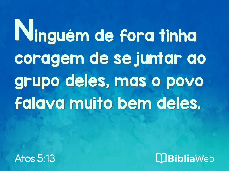 Atos 5:13 em imagem para compartilhar