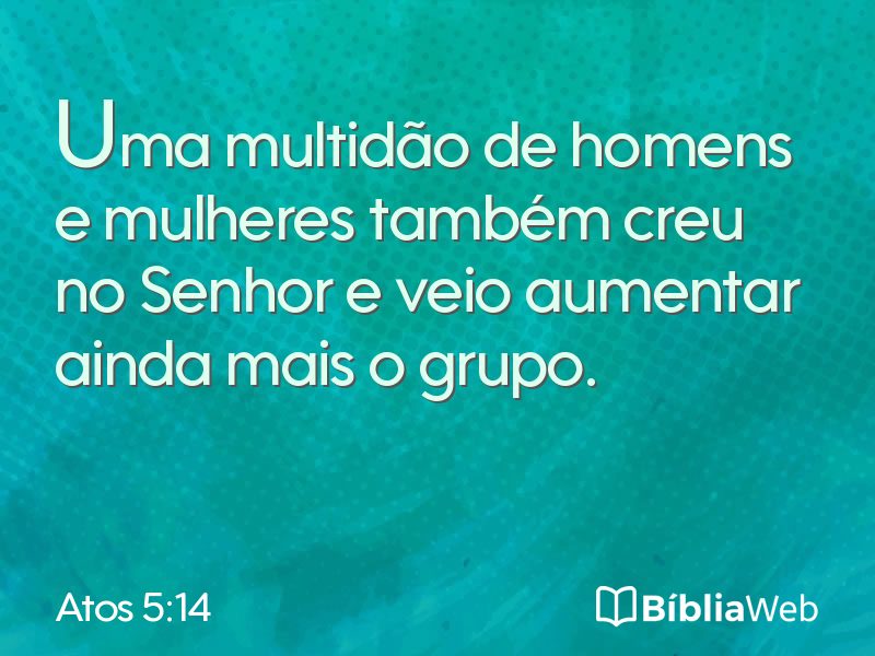 Atos 5:14 em imagem para compartilhar