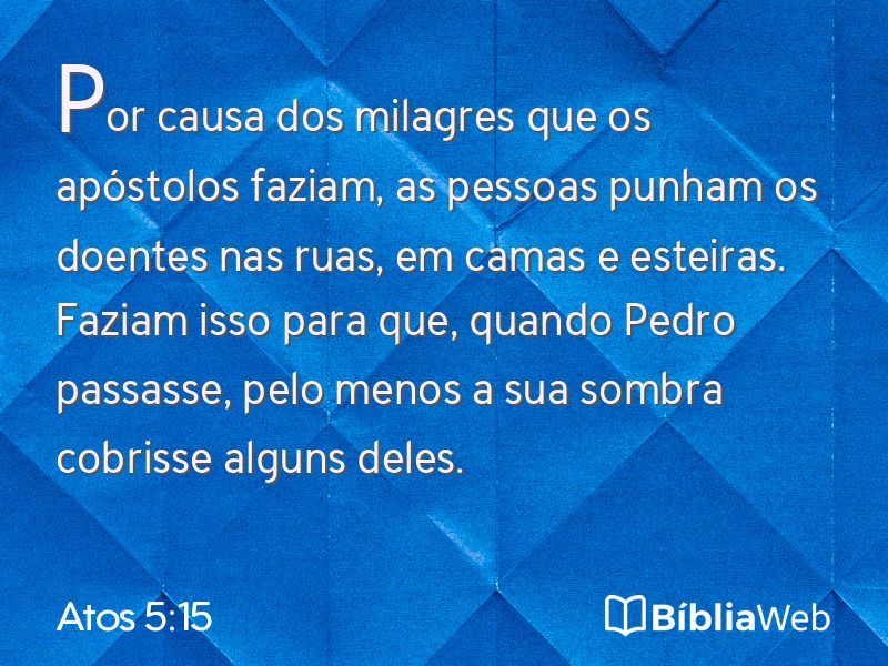 Atos 5:15 em imagem para compartilhar