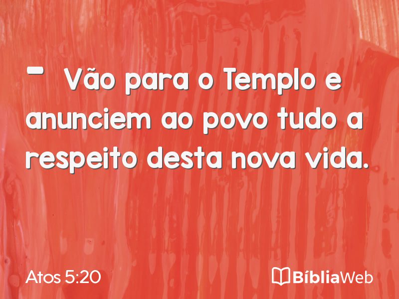 Atos 5:20 em imagem para compartilhar