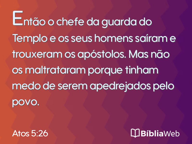Atos 5:26 em imagem para compartilhar