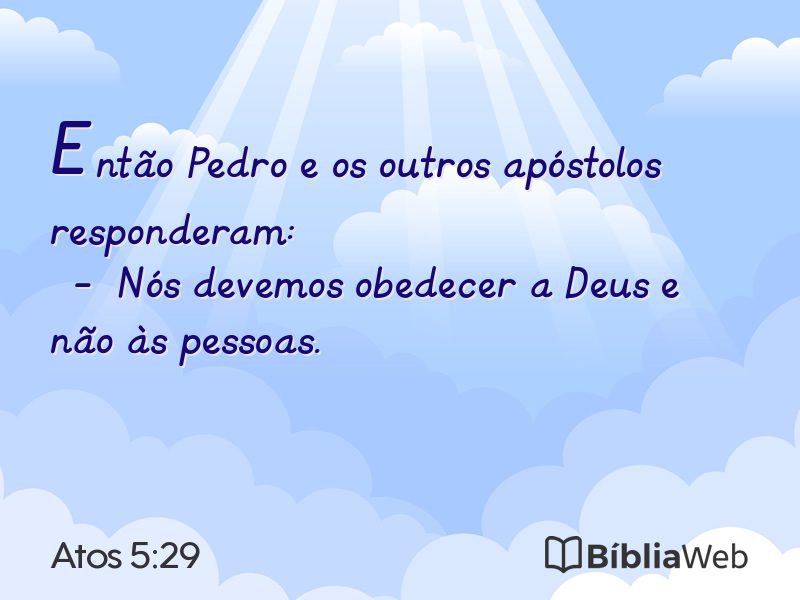 Atos 5:29 em imagem para compartilhar