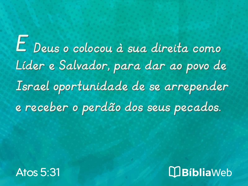 Atos 5:31 em imagem para compartilhar