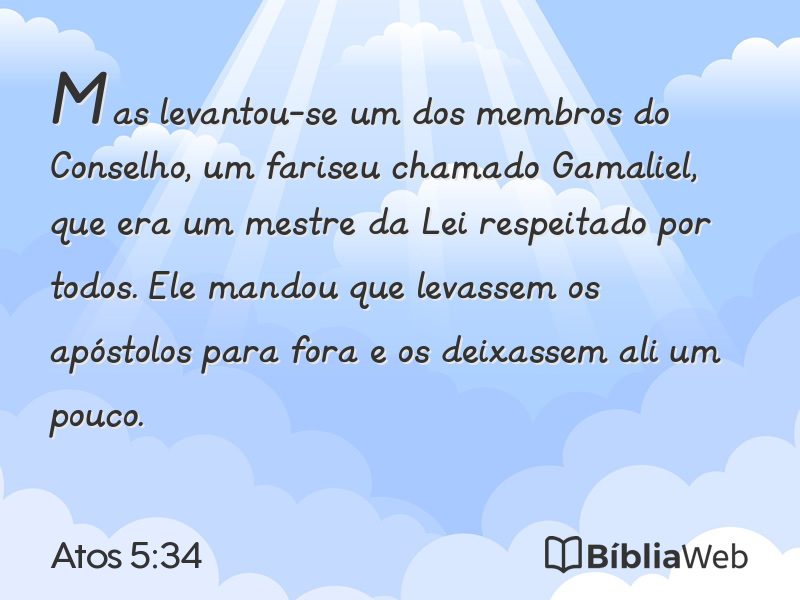 Atos 5:34 em imagem para compartilhar