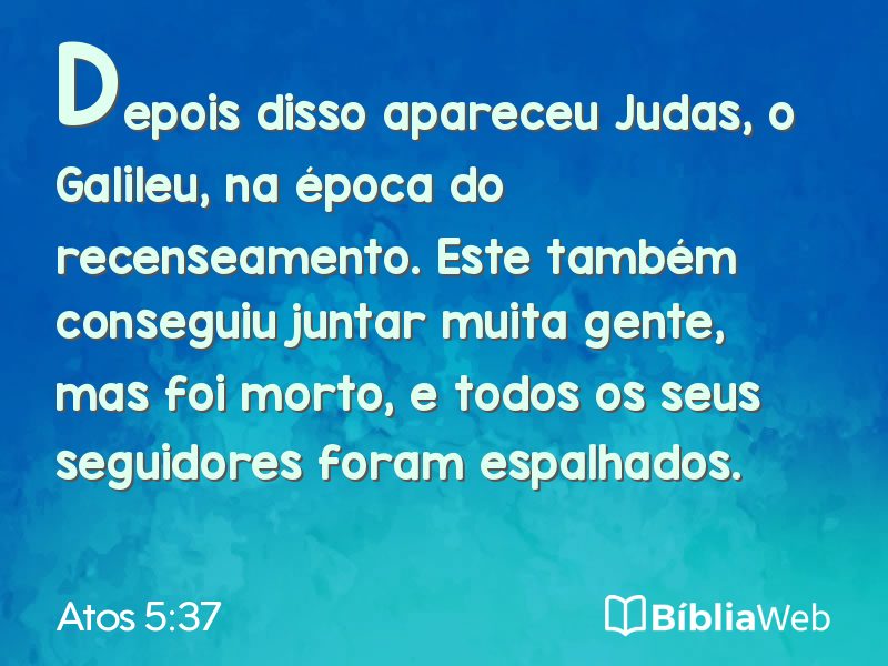 Atos 5:37 em imagem para compartilhar