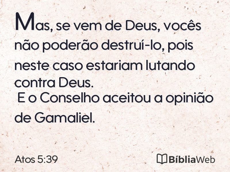 Atos 5:39 em imagem para compartilhar
