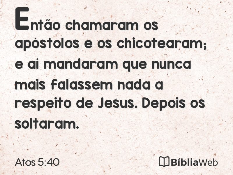 Atos 5:40 em imagem para compartilhar