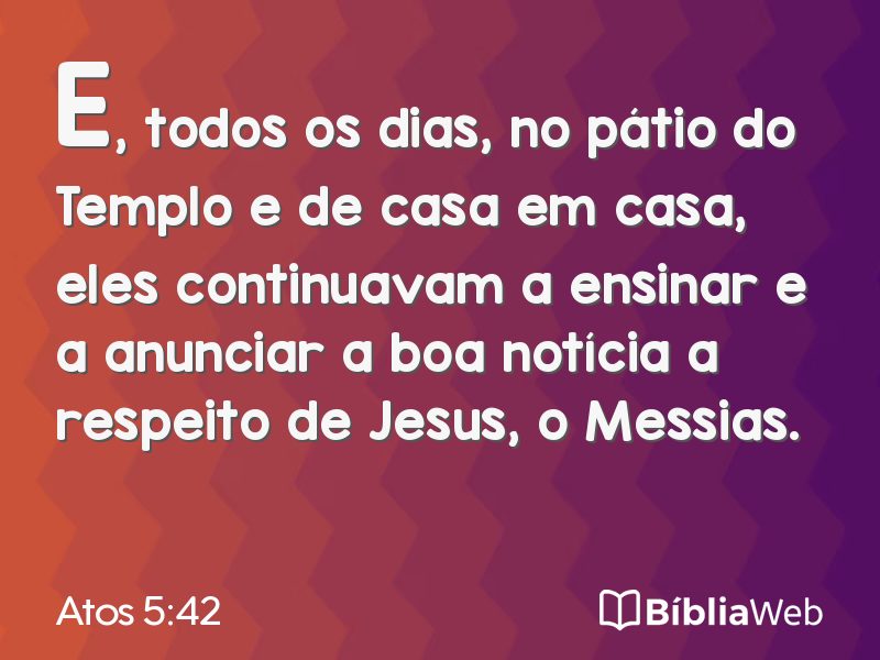 Atos 5:42 em imagem para compartilhar