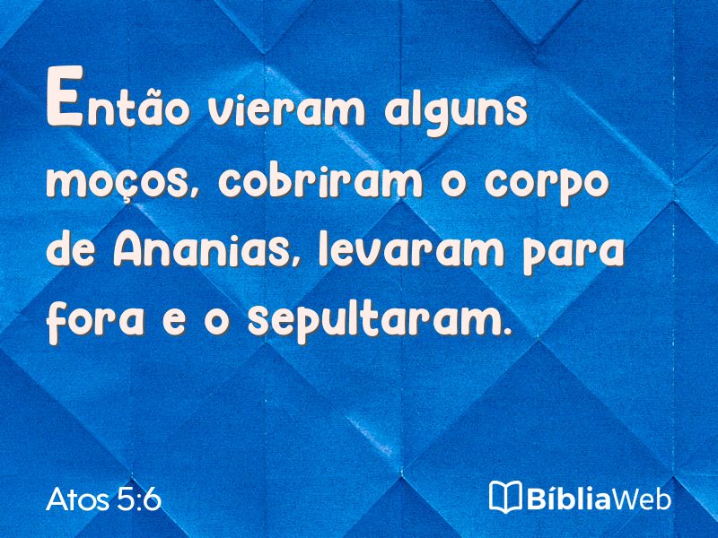 Atos 5:6 em imagem para compartilhar