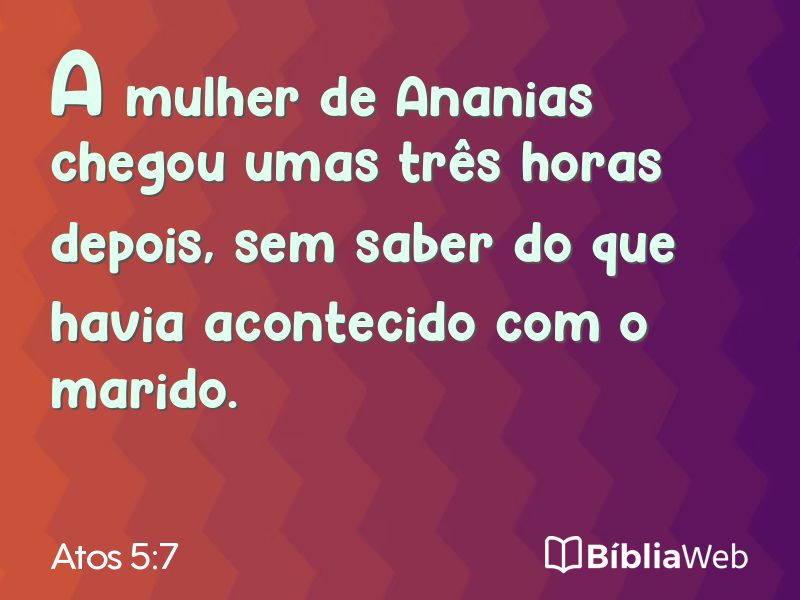 Atos 5:7 em imagem para compartilhar