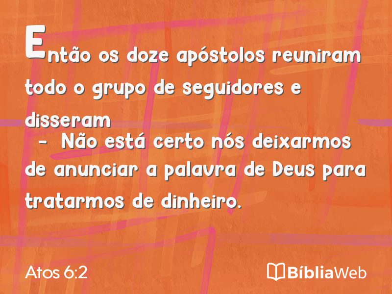 Atos 6:2 em imagem para compartilhar