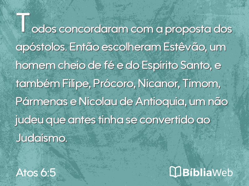 Atos 6:5 em imagem para compartilhar