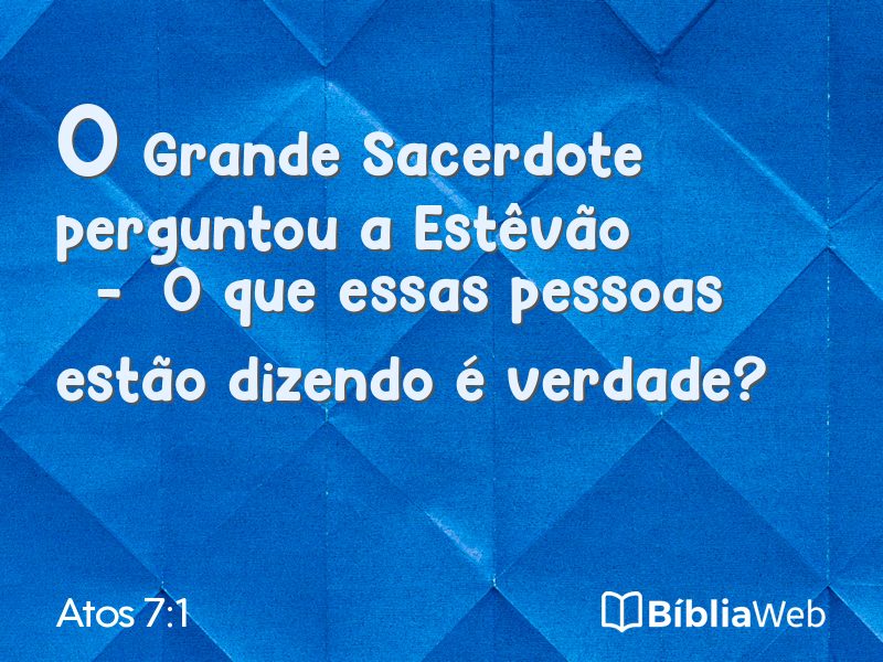 Atos 7:1 em imagem para compartilhar