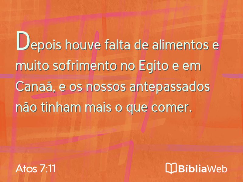 Atos 7:11 em imagem para compartilhar