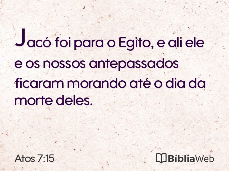 Atos 7:15 em imagem para compartilhar