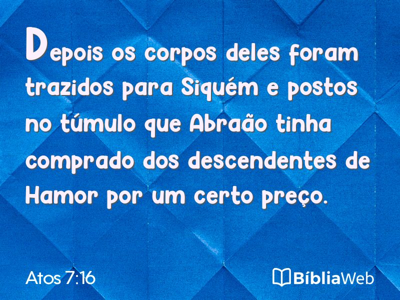 Atos 7:16 em imagem para compartilhar