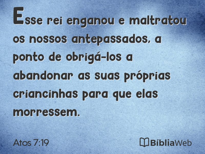 Atos 7:19 em imagem para compartilhar