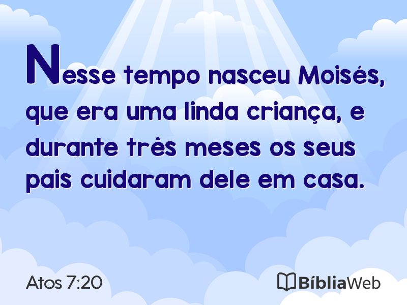 Atos 7:20 em imagem para compartilhar