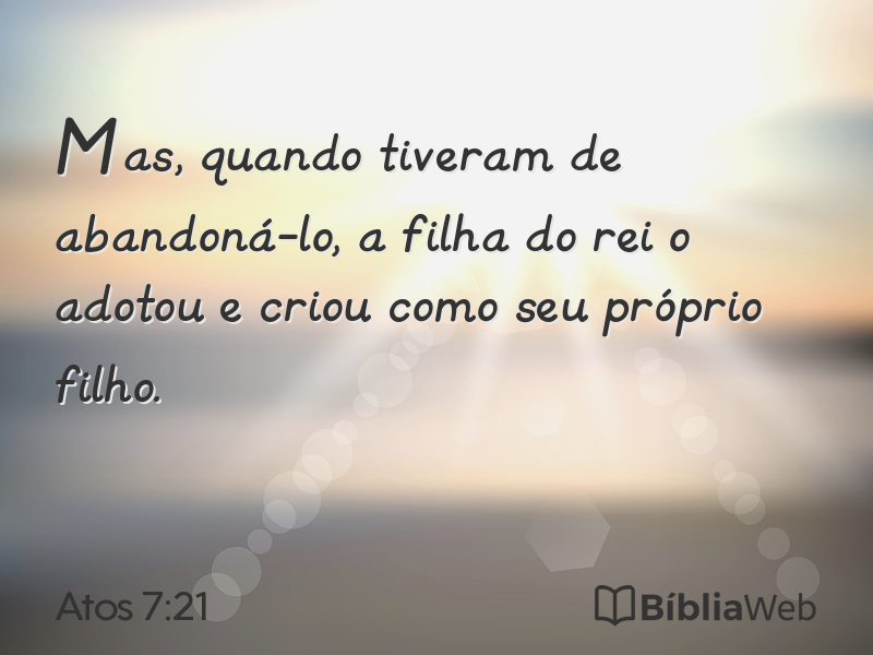 Atos 7:21 em imagem para compartilhar