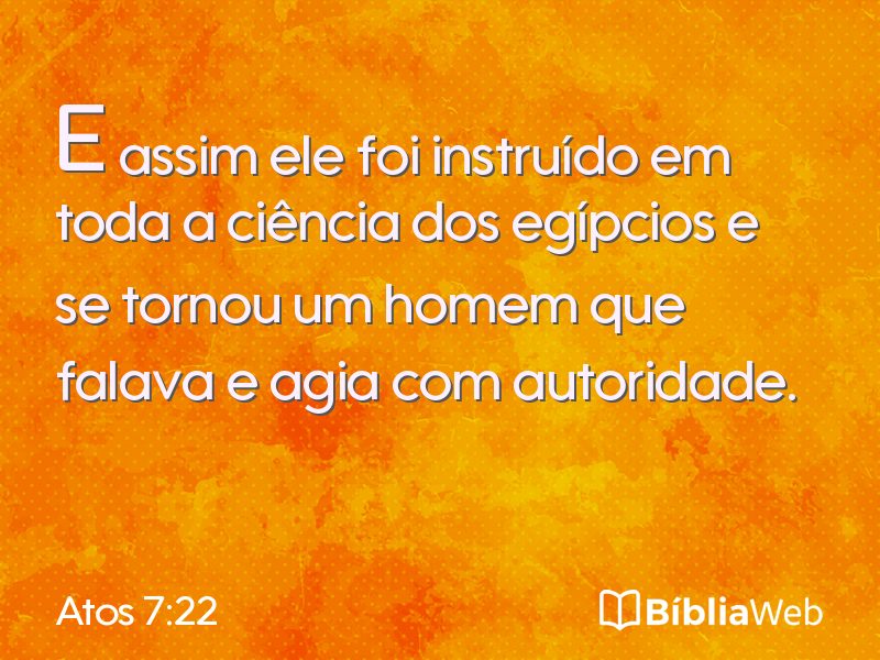 Atos 7:22 em imagem para compartilhar