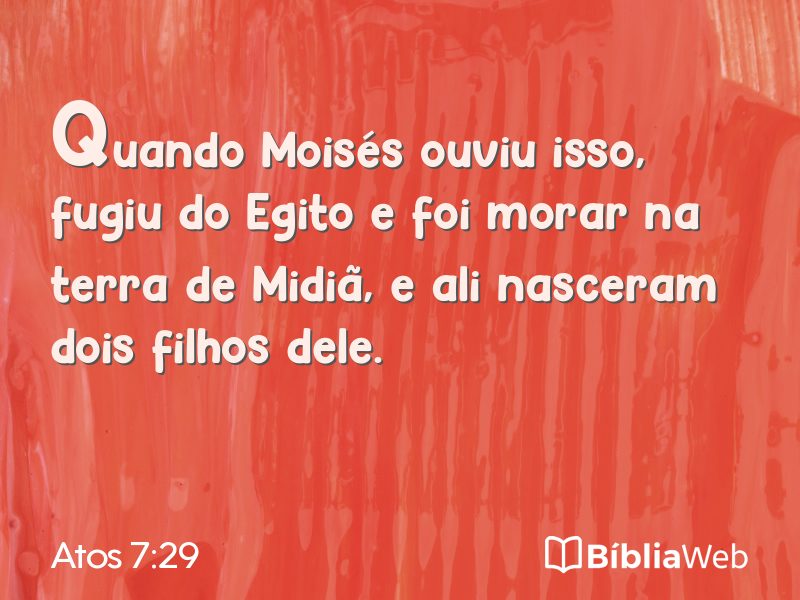 Atos 7:29 em imagem para compartilhar