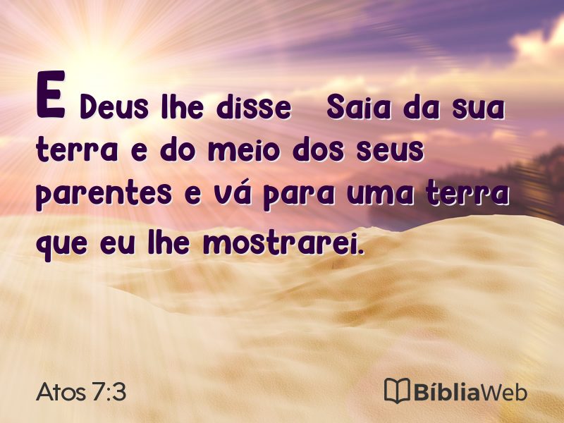 Atos 7:3 em imagem para compartilhar