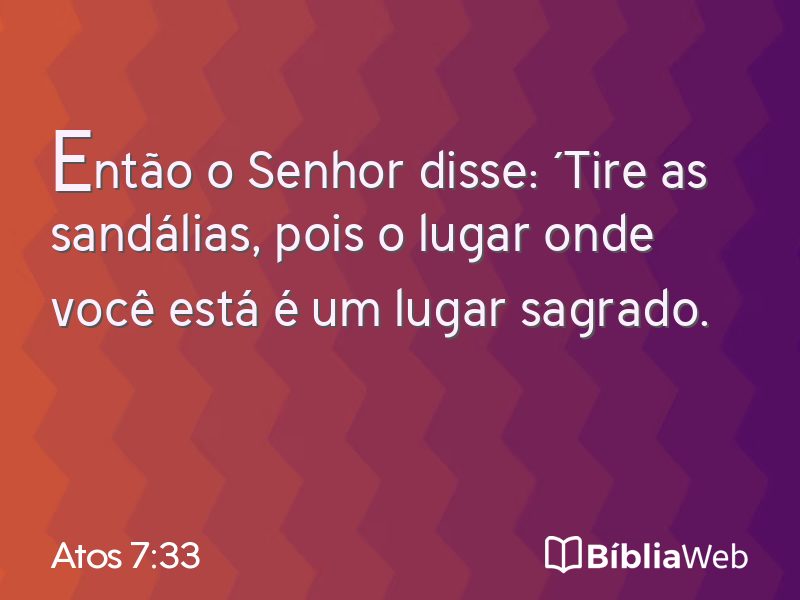 Atos 7:33 em imagem para compartilhar