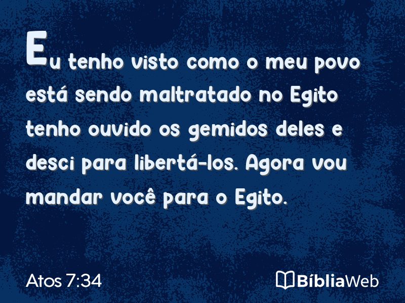 Atos 7:34 em imagem para compartilhar