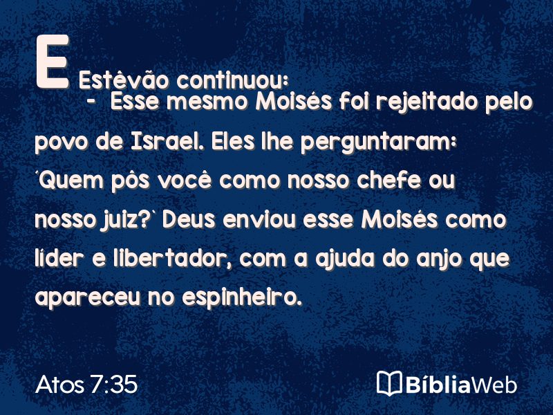 Atos 7:35 em imagem para compartilhar